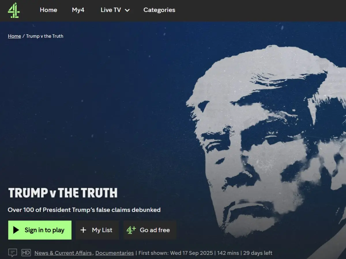 British broadcaster Channel 4 marks Trump's UK visit airing special 'TRUMP vs THE TRUTH'