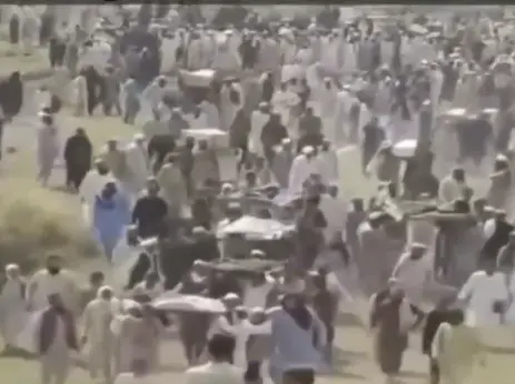 Mass funeral in Pakistan after military bombs Khyber Pakhtunkhwa village killing 30 Mass funeral in Pakistan after military bombs Khyber Pakhtunkhwa village killing 30