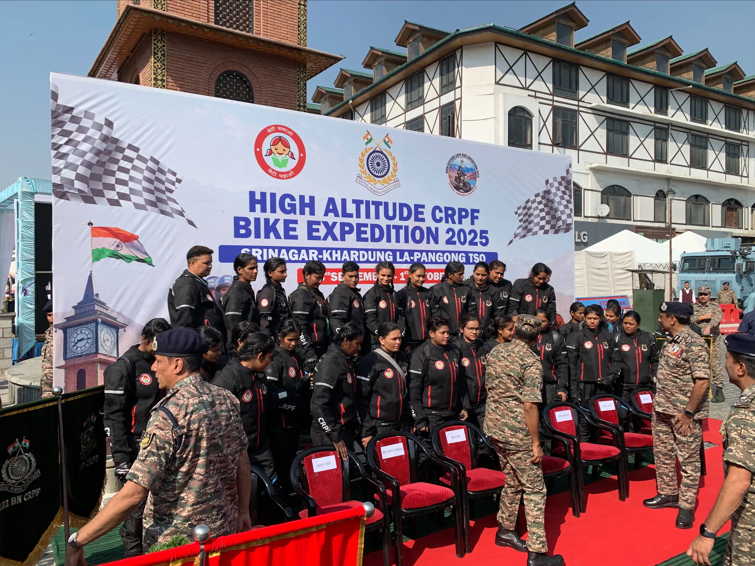 CRPF’s first all-women high-altitude bike rally from Srinagar to Ladakh kicks off in Kashmir CRPF’s first all-women high-altitude bike rally from Srinagar to Ladakh kicks off in Kashmir