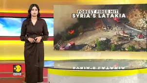 Syria: Smoke and Flames Rise Over Countryside