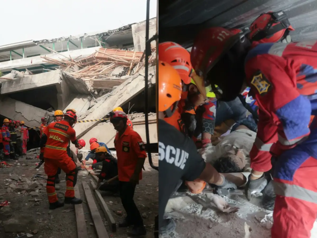 Indonesia school collapse: At least one dead, dozens injured; 65 students feared trapped under rubble Indonesia school collapse: At least one dead, dozens injured; 65 students feared trapped under rubble