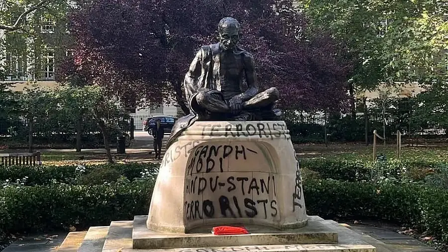 Mahatma Gandhi's statue vandalised in London, Indian High Commission condemns it