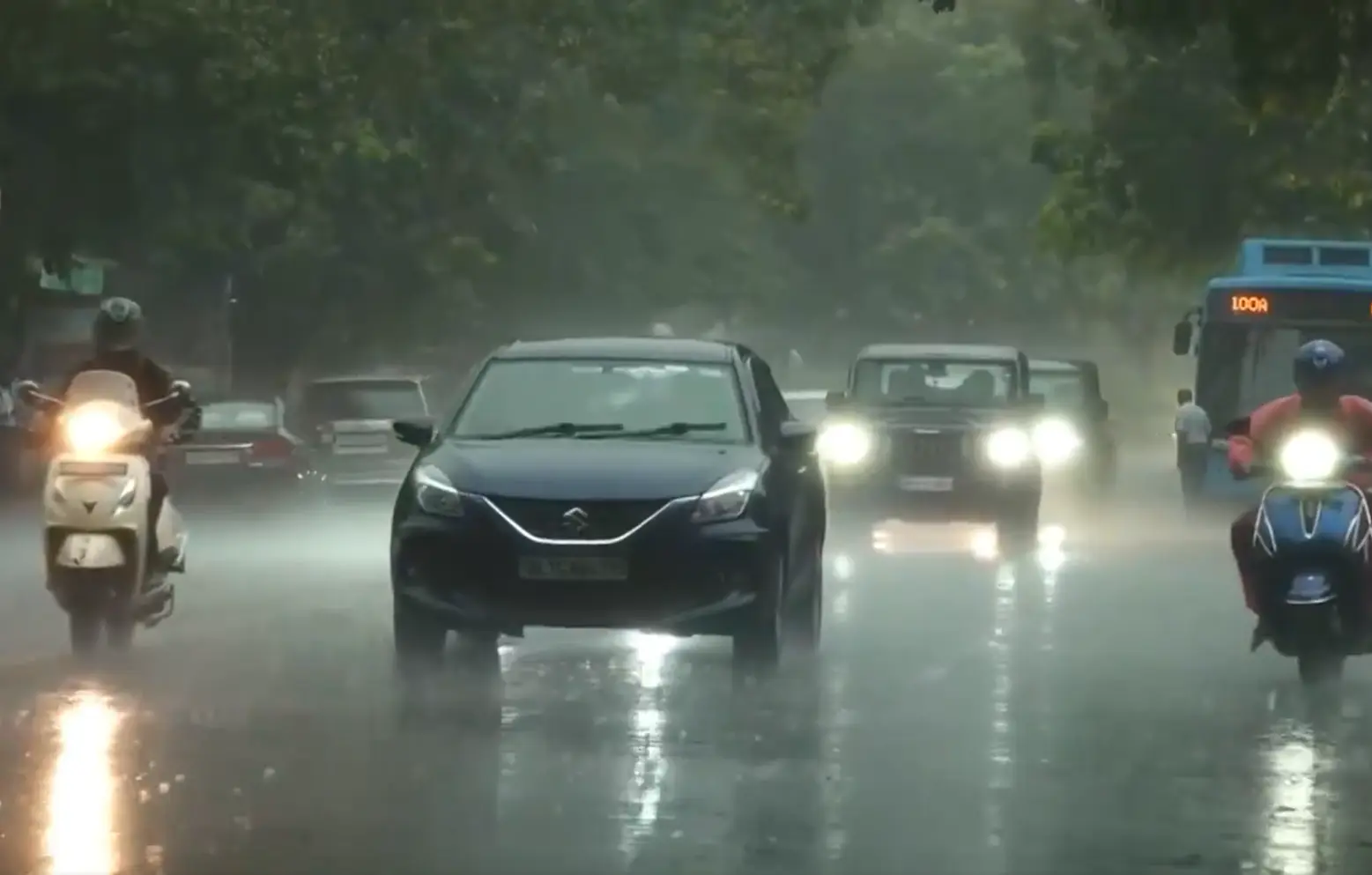 Delhi weather: Heavy rain brings respite to national capital after days of scorching heat, IMD warns of more showers