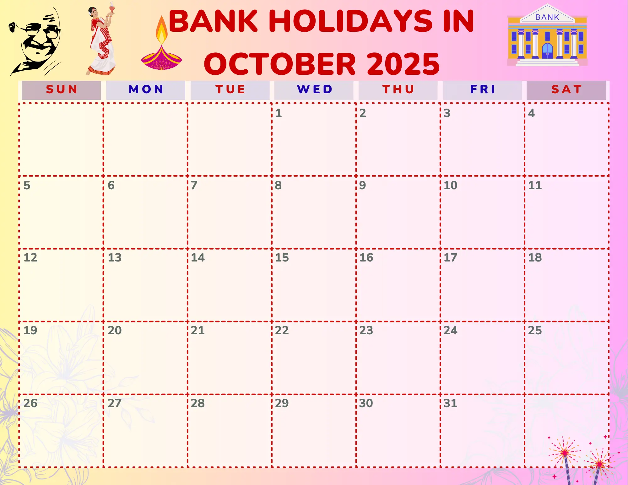 October 2025 holidays list: Complete state-wise list of bank holidays in India | full details