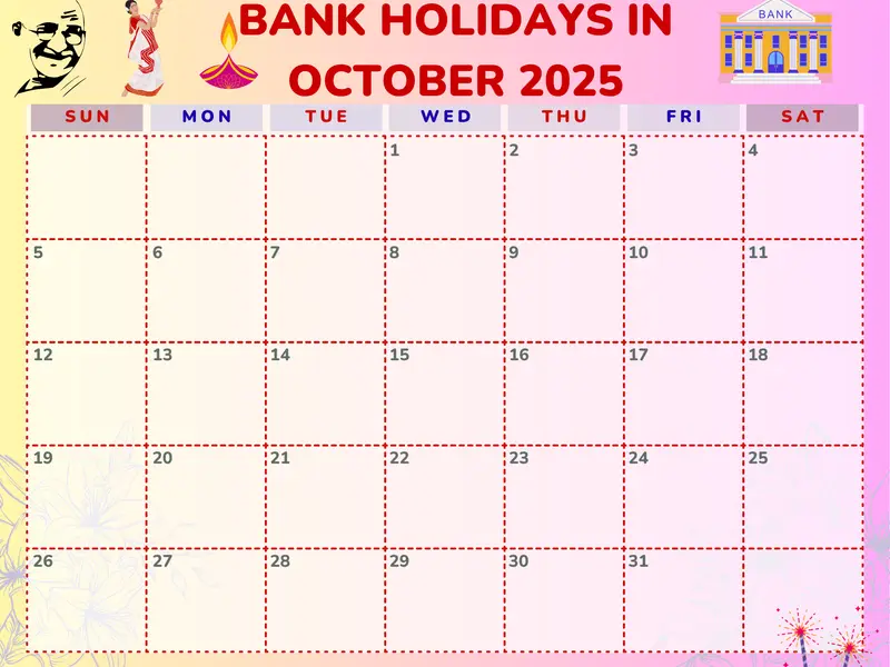 October 2025 holidays list: Complete state-wise list of bank holidays in India | full details October 2025 holidays list: Complete state-wise list of bank holidays in India | full details