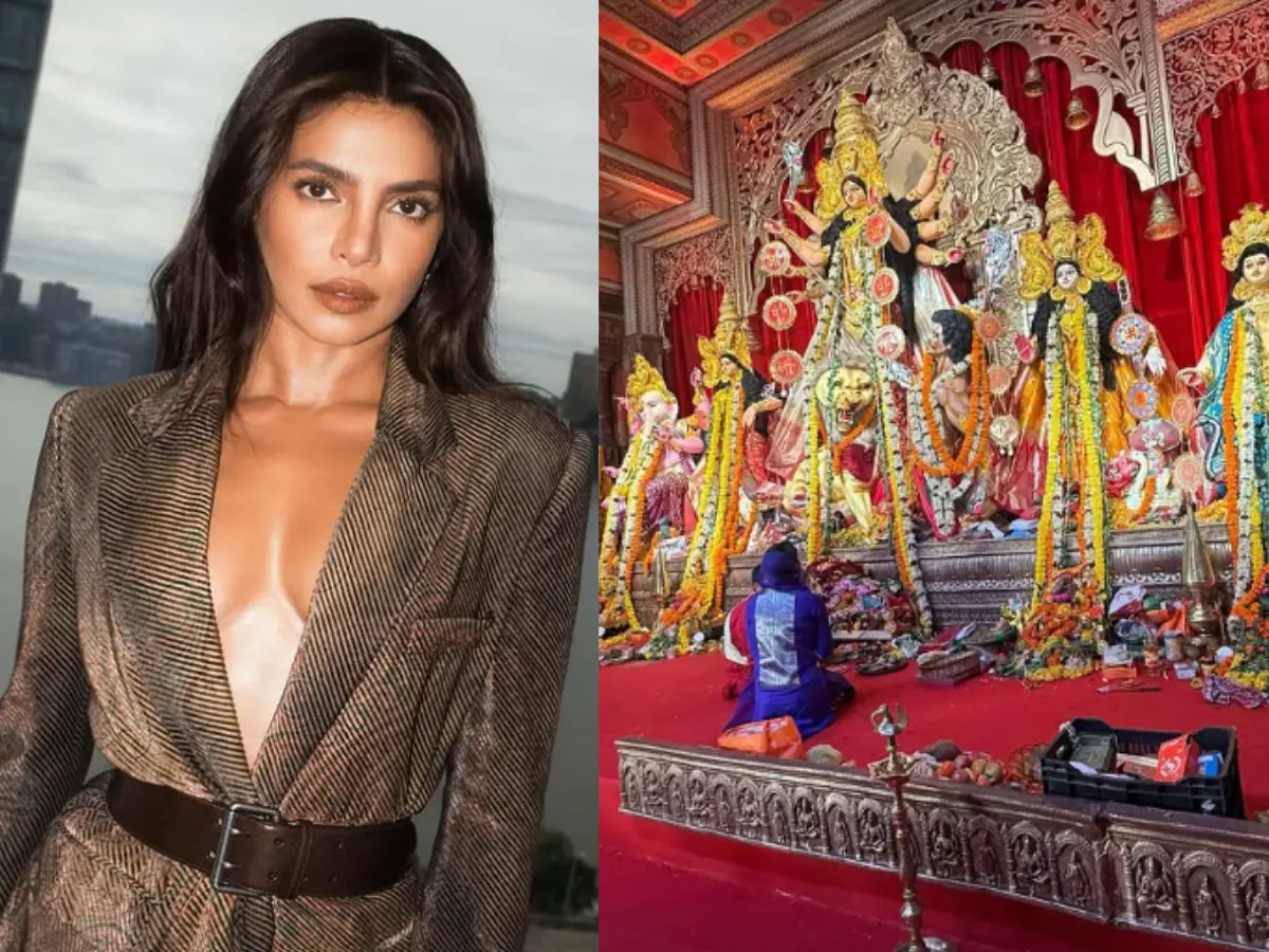 Priyanka Chopra celebrates Durga Puja, seeks blessing at Mumbai pandal Priyanka Chopra celebrates Durga Puja, seeks blessing at Mumbai pandal