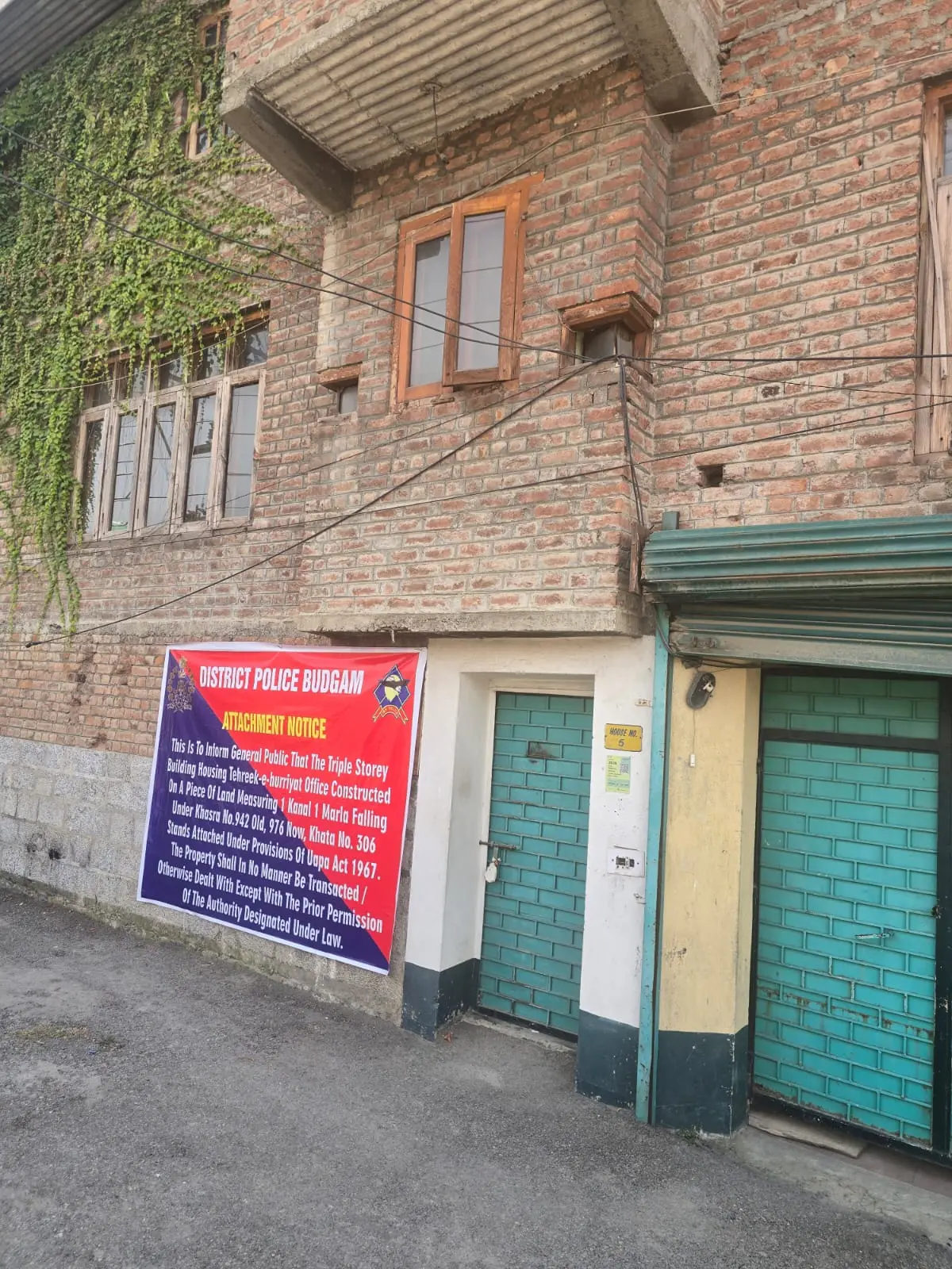 J&K Police attaches office of banned Tehreek-e-Hurriyat