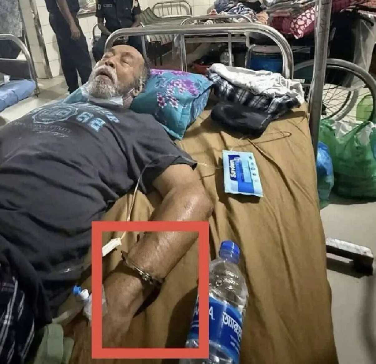 Sheikh Hasina’s aide, 75, was handcuffed to hospital bed before death? Pics go viral