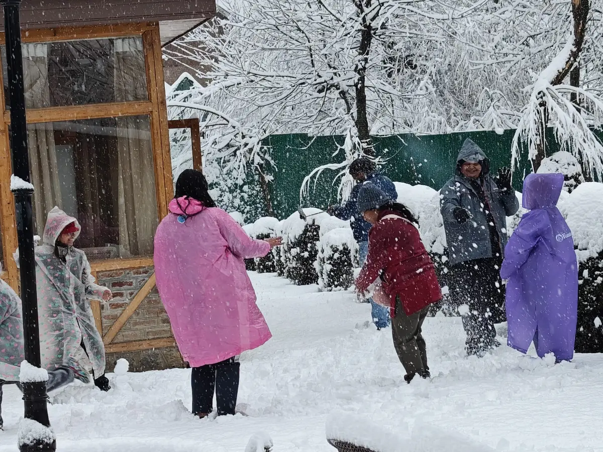 Kashmir Valley witnesses seasons first snowfall in the higher reaches of Gulmarg Kashmir Valley witnesses seasons first snowfall in the higher reaches of Gulmarg