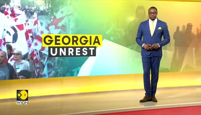 Anti-Government Protesters Try to Enter Georgia's Presidential Palace