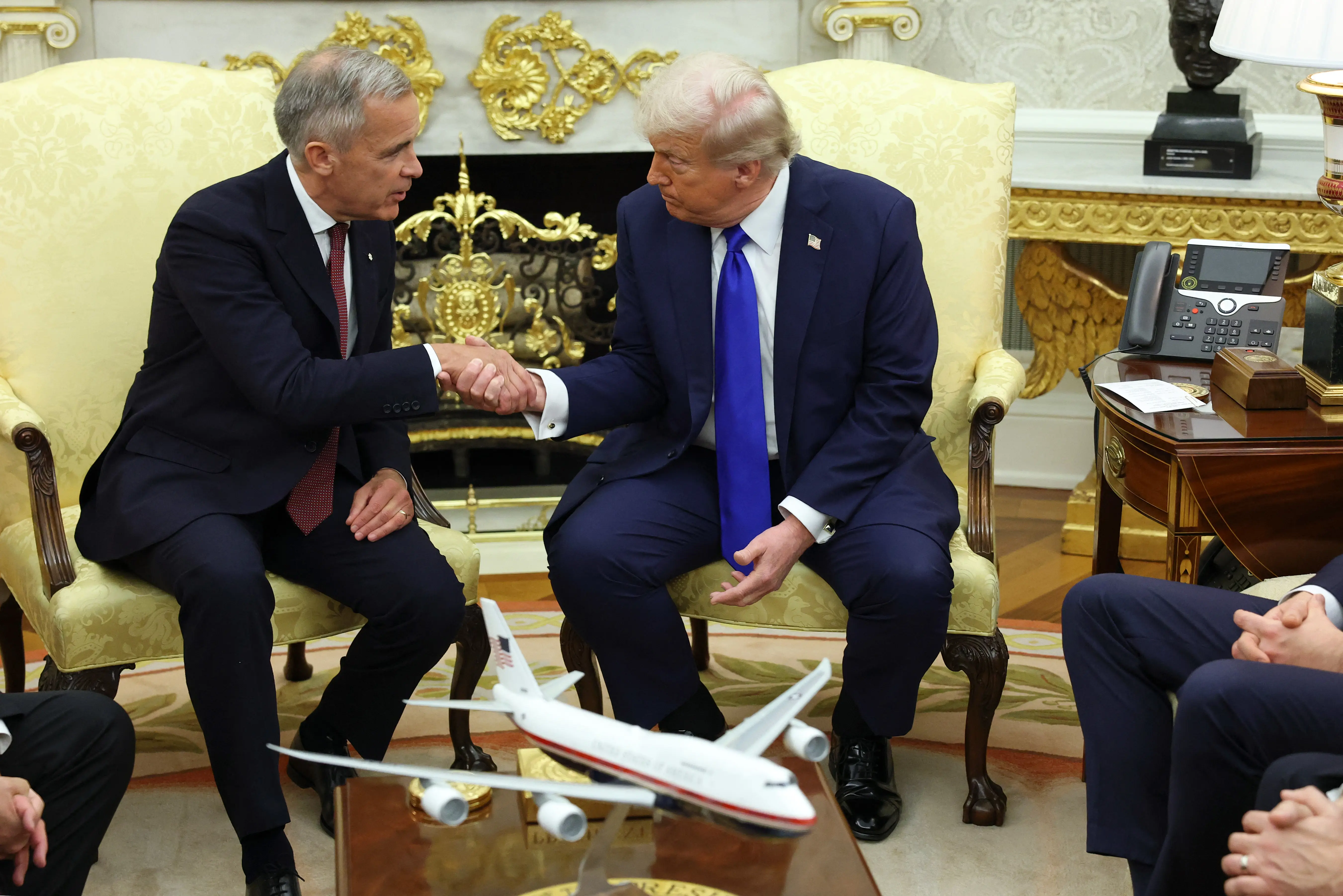 Photos of Trump’s swollen ankles during Carney meet reignite health rumours — and his talk about heaven isn’t helping