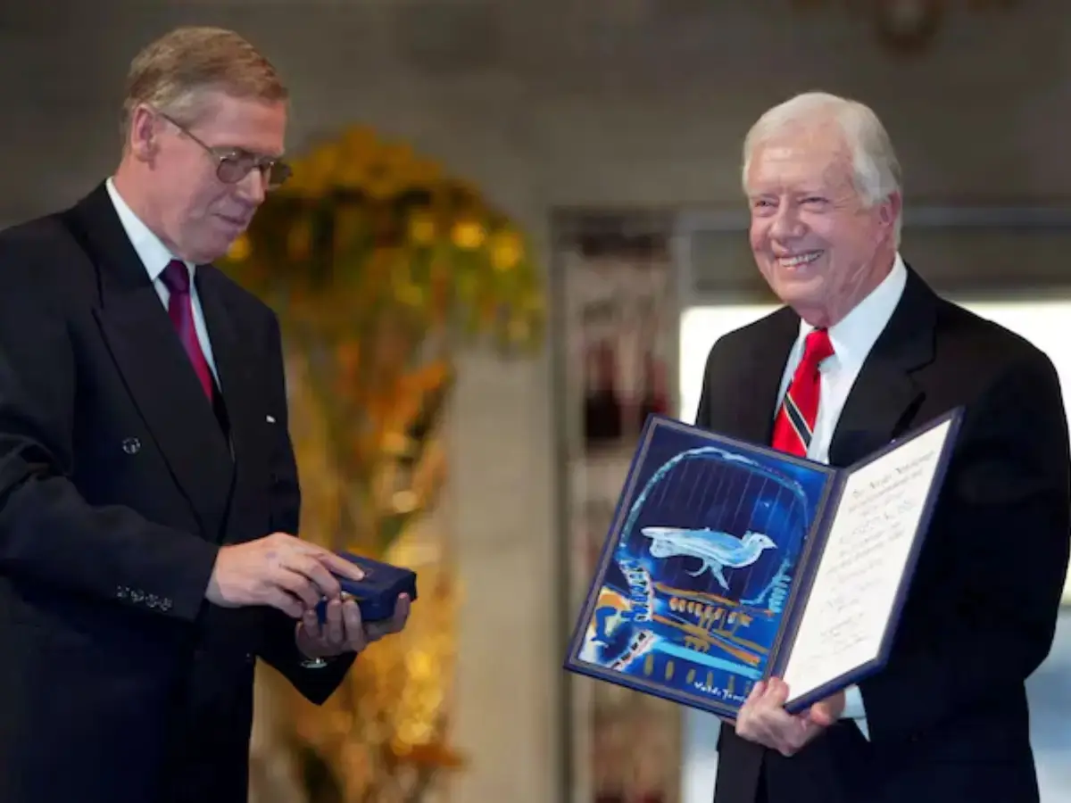 US President Jimmy Carter - 2002 winner of Nobel Peace Prize