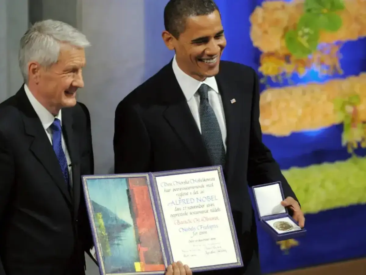US President Barack Obama - 2009 winner of Nobel Peace Prize