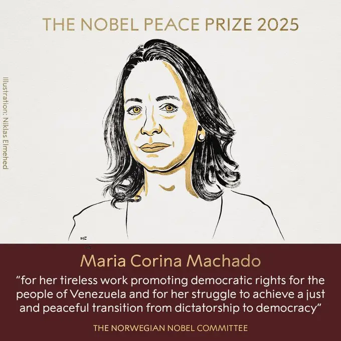 Nobel Peace Prize 2025: Maria Corina Machado awarded for her work promoting democratic rights for people of Venezuela. Who is she?