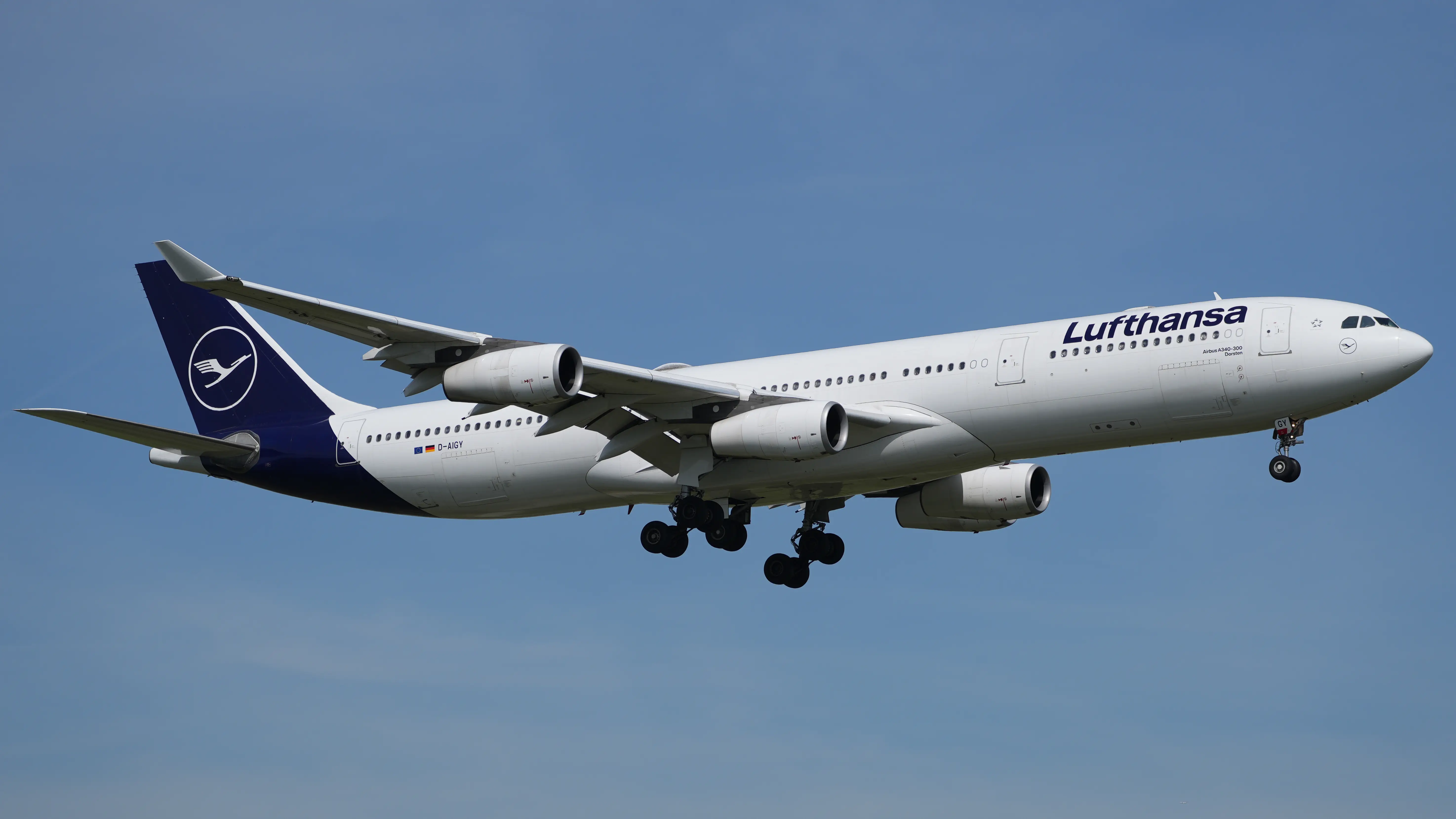 Airbus A340-500 - Approximately 16,670 kilometers (\(9,000\) nautical miles) without refueling