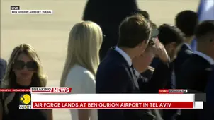 Air Force Lands at Ben Gurion Airport at Tel Aviv; Trump Lands in Israel