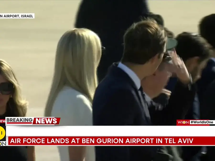 Air Force Lands at Ben Gurion Airport at Tel Aviv; Trump Lands in Israel