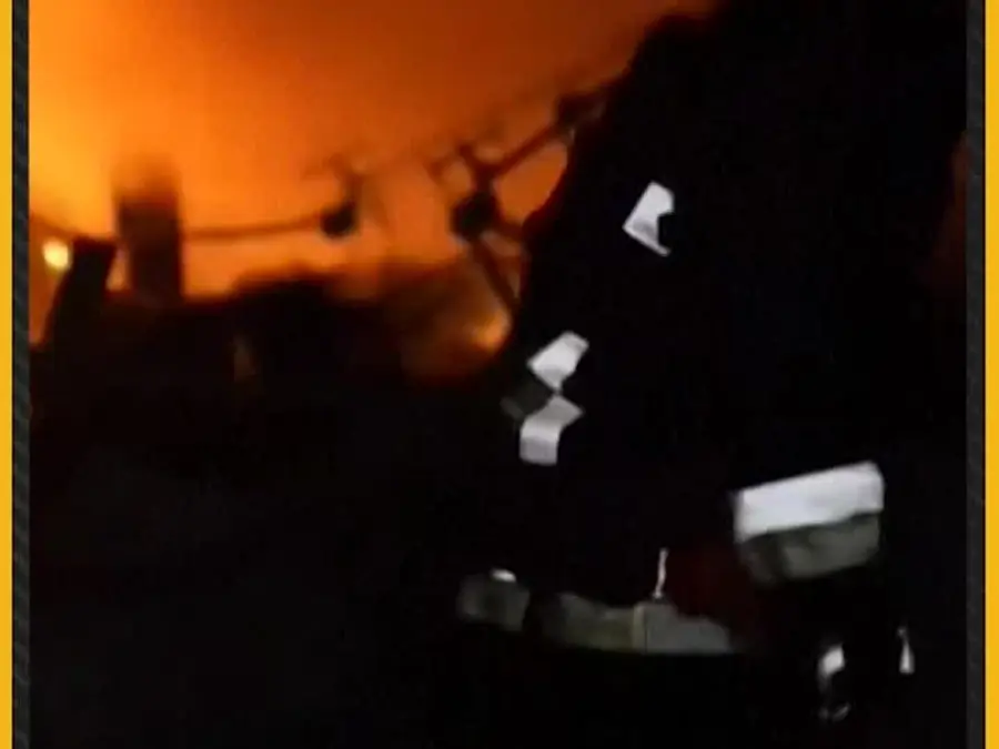 Firefighters contain blaze after Russian strike on Ukrainian city of Sumy