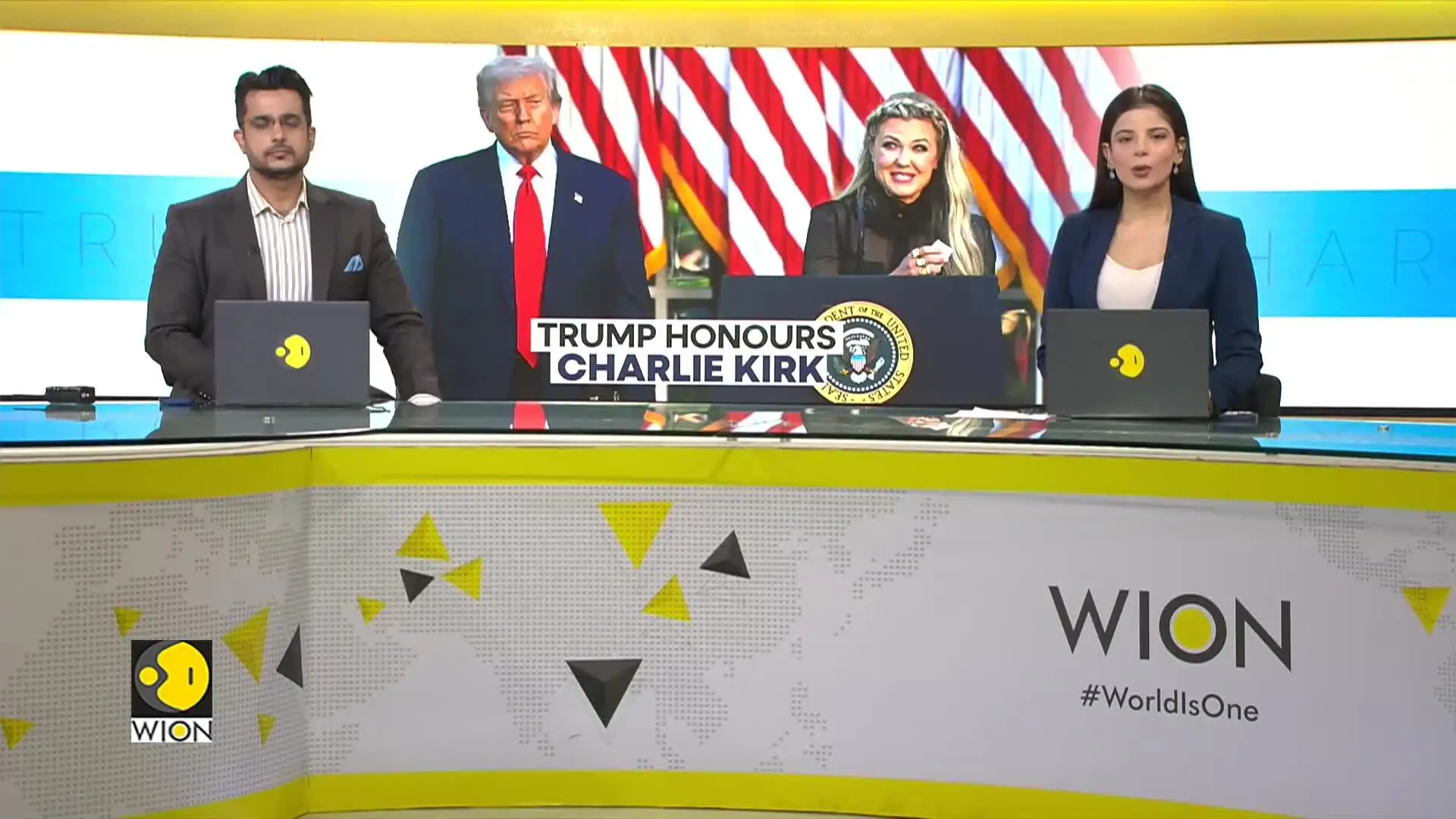 Trump Honors Martyr Charlie Kirk with Medal of Freedom | WION