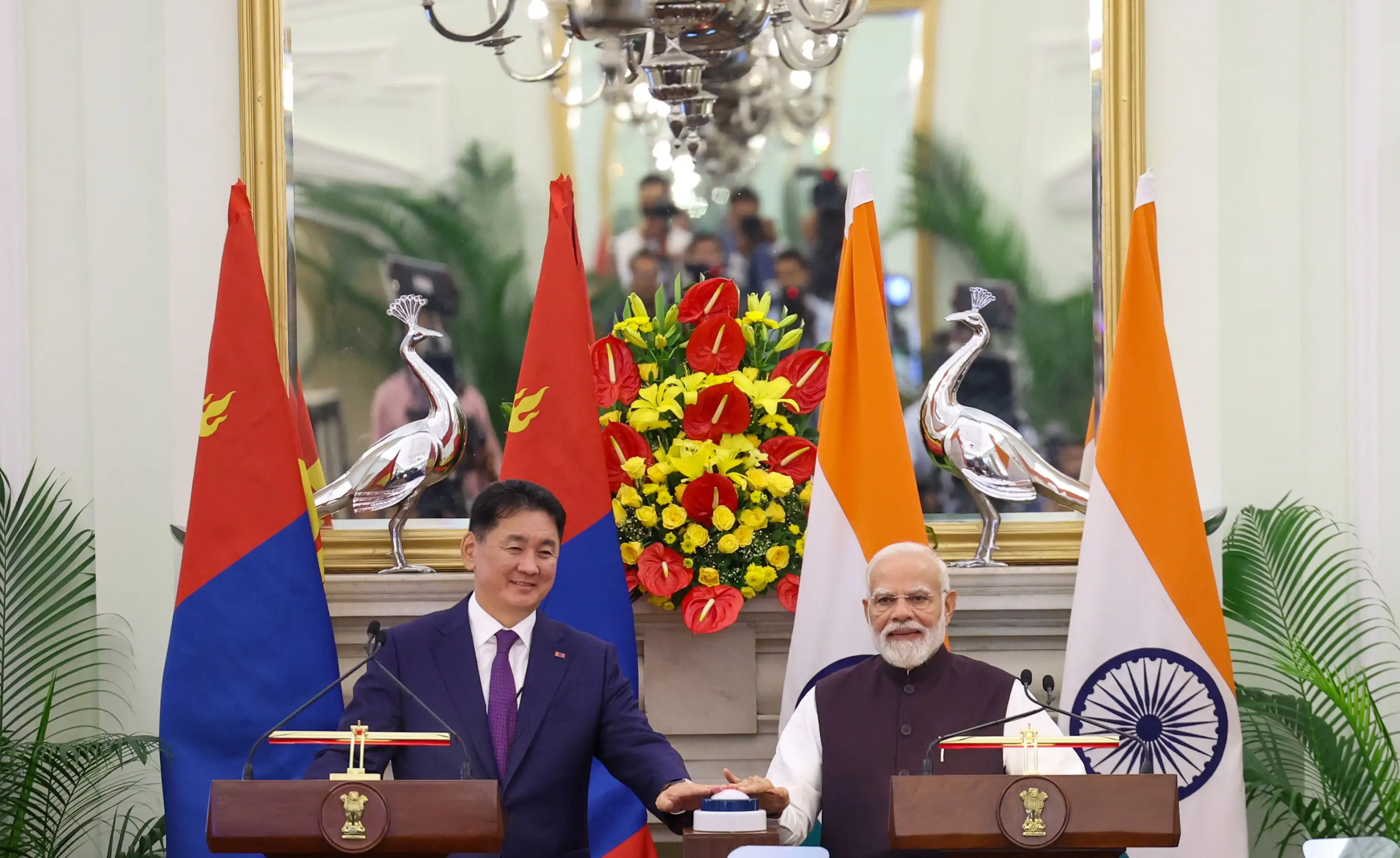 India, Mongolia boost defense, Buddhist ties with relics, Sanskrit teacher plans