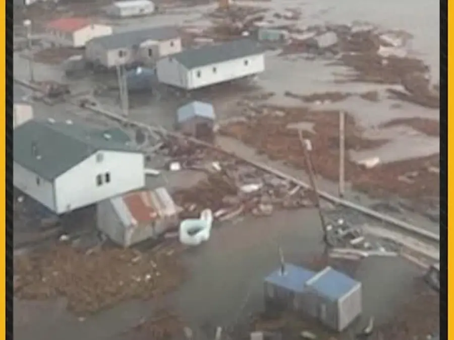 Coastal flooding causes devastating damage in Alaska