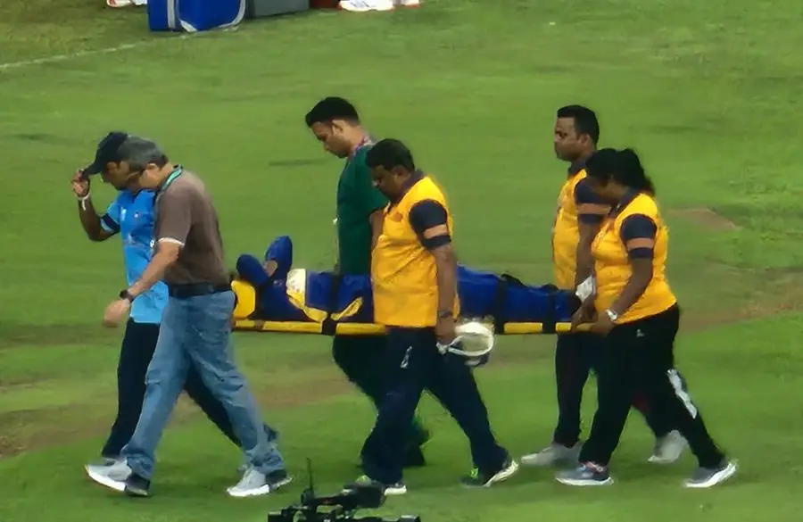 WWC 2025, SL-W vs SA-W: Vishmi Gunaratne stretchered off the field after knee injury - WATCH