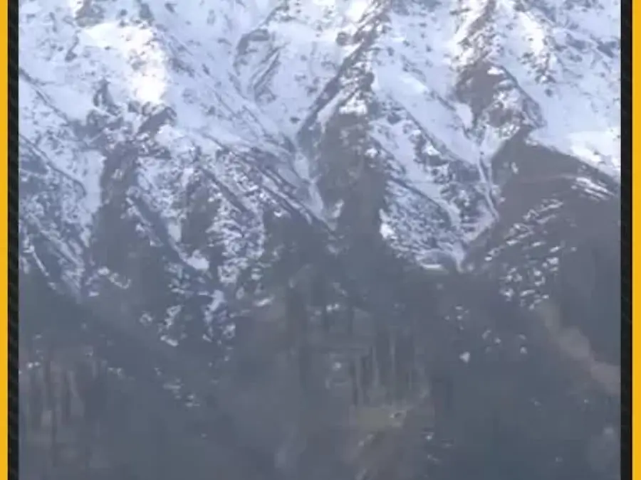 Snow-covered peaks along the LoC in the Tangdhar village of Kupwara district