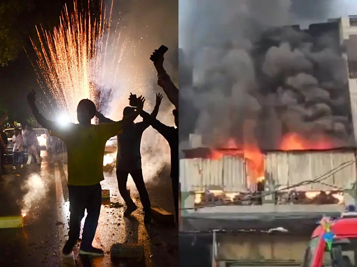Delhi Diwali fires break previous records: Firefighters spend festival night fighting over 400 fires
