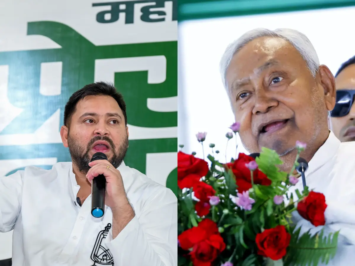 WATCH | Tejashwi Yadav shares Nitish Kumar's 'viral garland video', questions Bihar CM's health ahead of polls WATCH | Tejashwi Yadav shares Nitish Kumar's 'viral garland video', questions Bihar CM's health ahead of polls