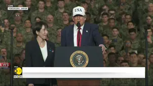 Trump Hails Japanese Prime Minister | Trump Address US Marines in Yokosuka