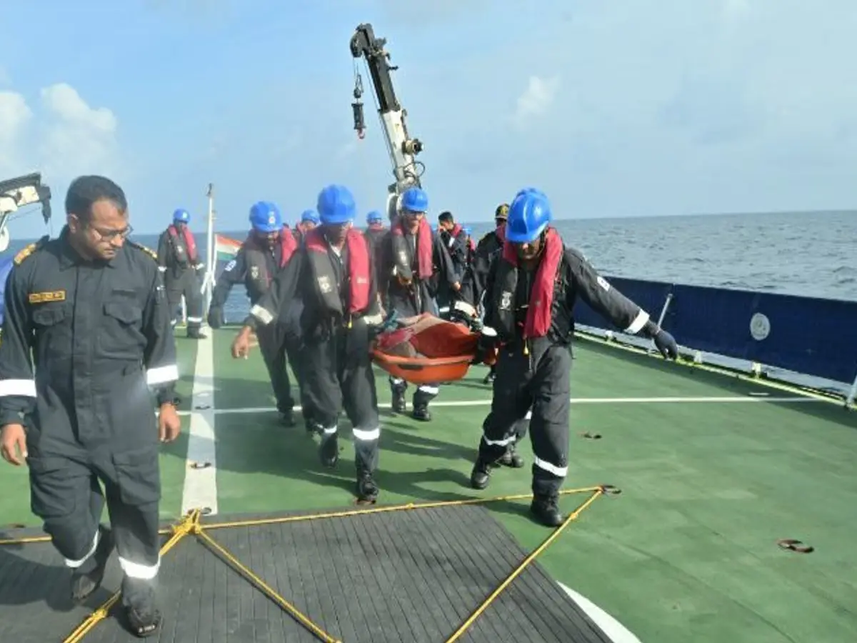 Indian Coast Guard Rescues Injured Iranian Fisherman 1,500km Offshore