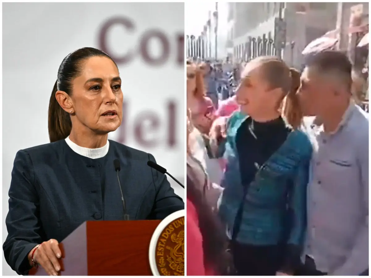 SHOCKING! Man gropes, attempts to kiss Mexico’s President Claudia during public event — VIDEO SHOCKING! Man gropes, attempts to kiss Mexico’s President Claudia during public event — VIDEO