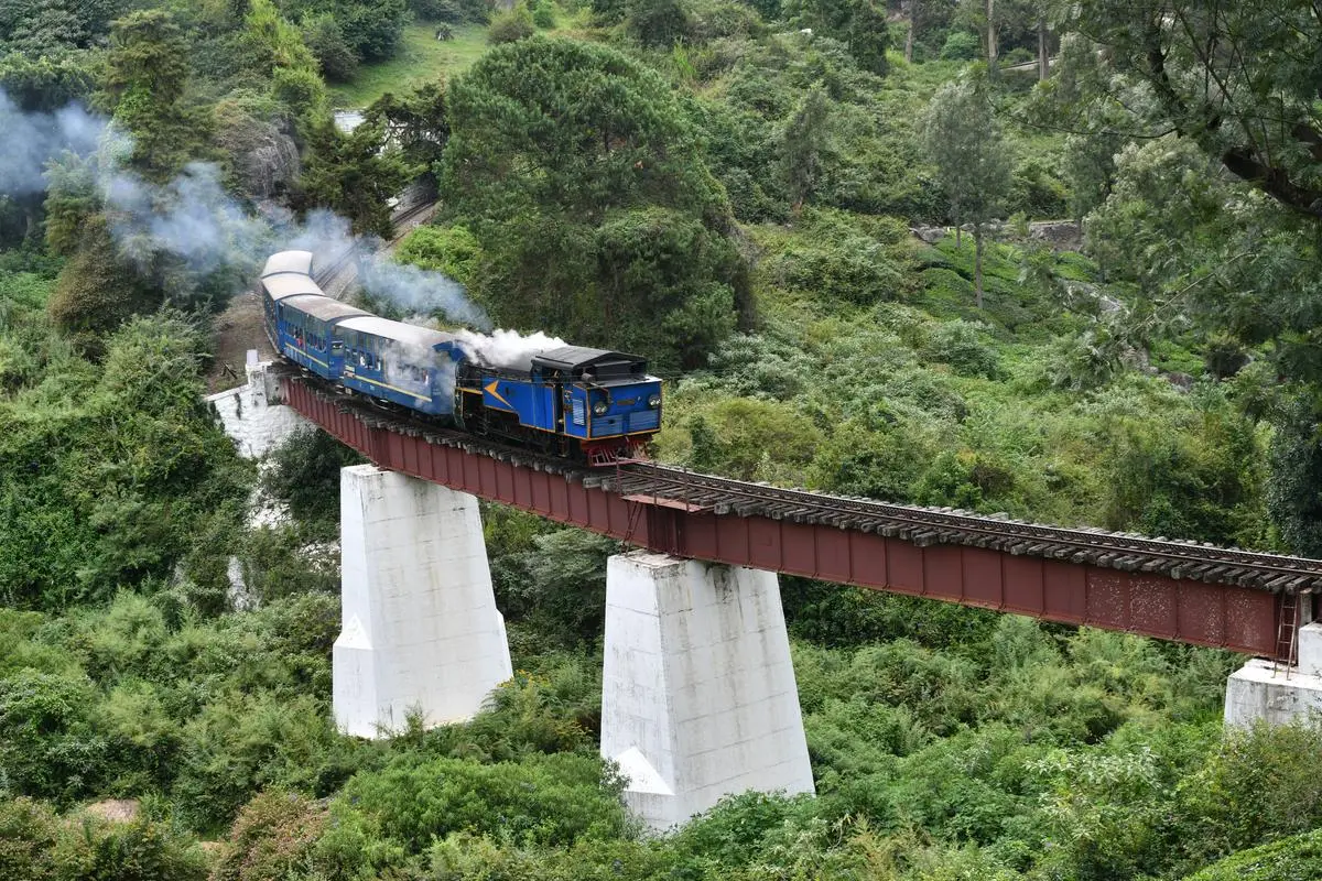Nilgiri Mountain Railway, India - Speed: 9 km/h on steep sections
