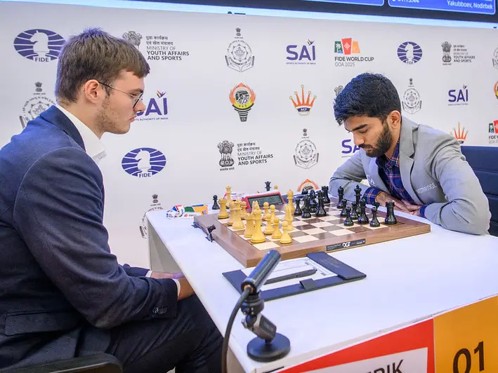 FIDE World Cup 2025: Arjun Erigaisi and Harikrishna shine; Gukesh, Praggnanandhaa play out draw with black pieces FIDE World Cup 2025: Arjun Erigaisi and Harikrishna shine; Gukesh, Praggnanandhaa play out draw with black pieces