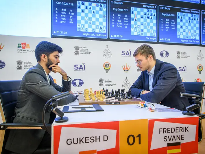 FIDE World Cup 2025: World champion Gukesh D crashes out; four Indians progress to round 4 FIDE World Cup 2025: World champion Gukesh D crashes out; four Indians progress to round 4