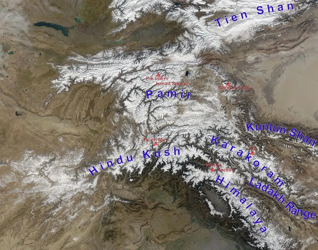 1. The World’s Great Mountain Ranges Literally Meet Here