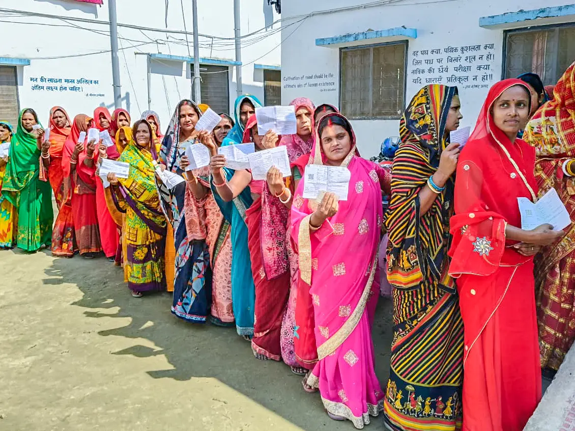 Bihar Election 2025 Phase 2: Voter turnout stands at 60.40% till 3 pm Bihar Election 2025 Phase 2: Voter turnout stands at 60.40% till 3 pm