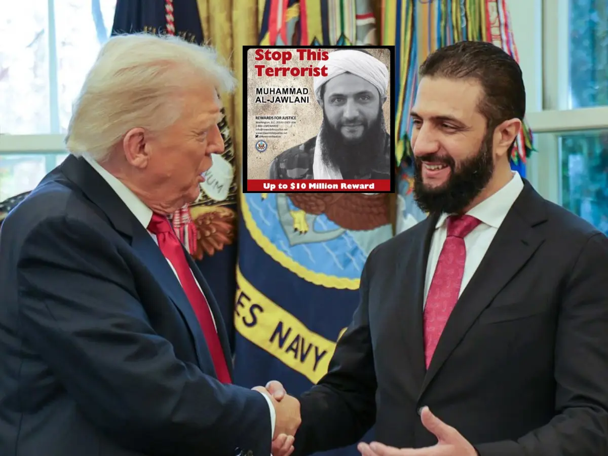Trump jokes, laughs with Syrian President Ahmed al-Sharaa at White House but US embassy wants to 'STOP THIS TERRORIST' Trump jokes, laughs with Syrian President Ahmed al-Sharaa at White House but US embassy wants to 'STOP THIS TERRORIST'
