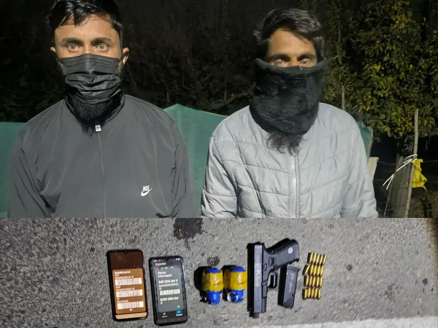J&K Police arrests 2 hybrid terrorists in Sopore; arms and ammunition recovered