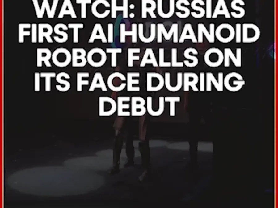 Russia’s Humanoid Robot AIDOL Falls Flat in Moscow Debut 