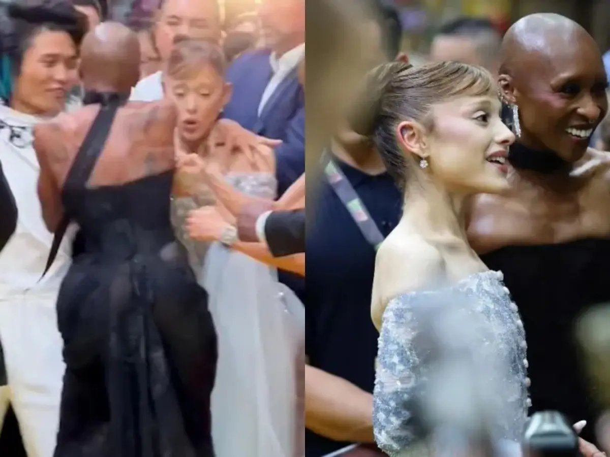 Ariana Grande's scary moment at Wicked's red carpet in Singapore; video goes viral Ariana Grande's scary moment at Wicked's red carpet in Singapore; video goes viral