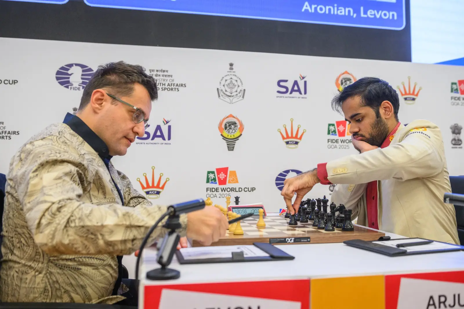 FIDE World Cup 2025: Arjun beats Aronian with black pieces to reach quarterfinals; Harikrishna to play tiebreak