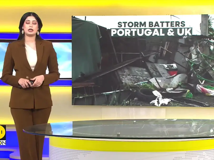 Storm Claudia: Violent weather batters Portugal & UK
