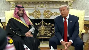 Fighter Jets Roar Above As Trump Meets Saudi Crown Prince