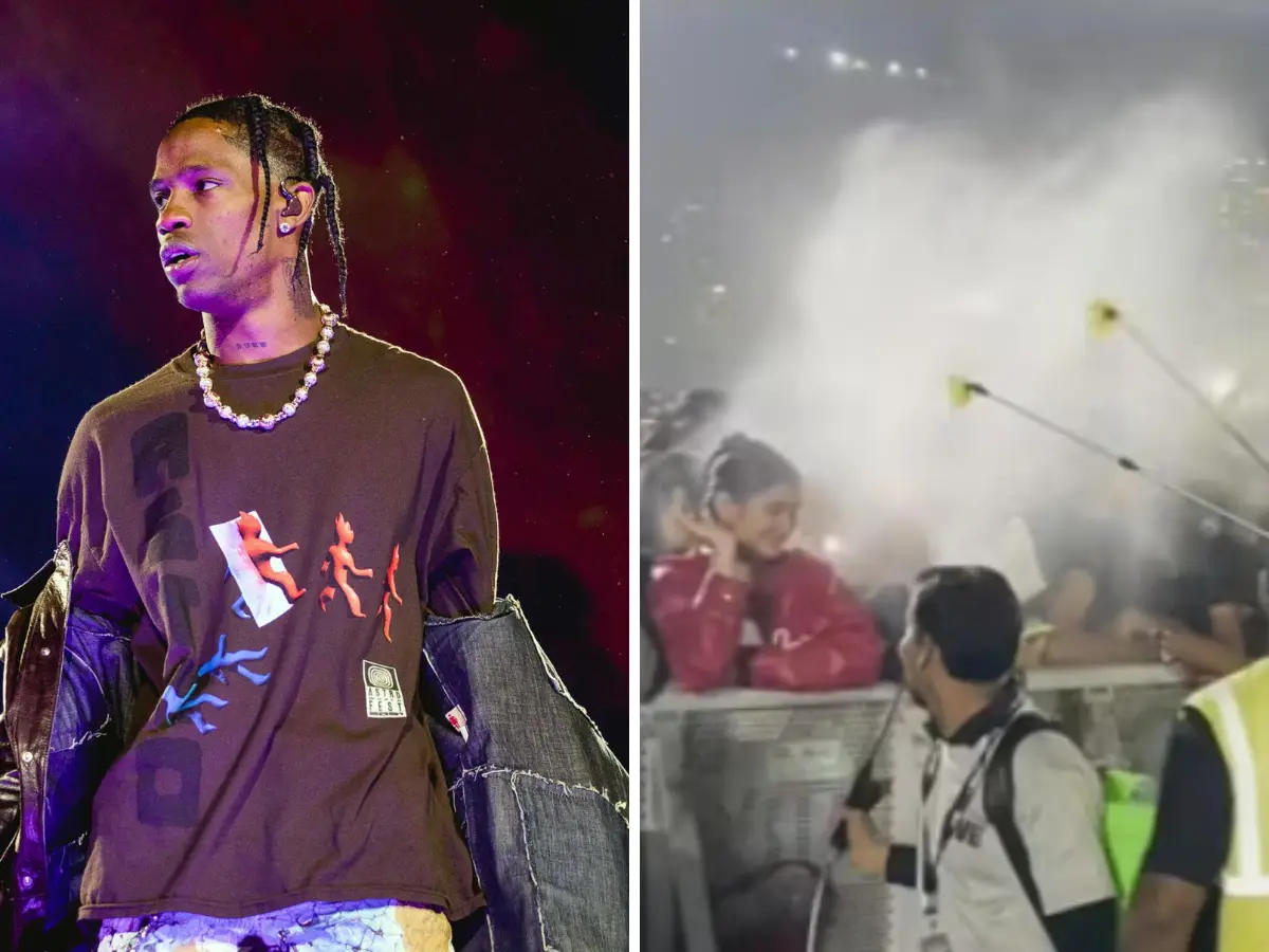 Travis Scott performs in Mumbai; security finds a unique way to help the audience cope with heat