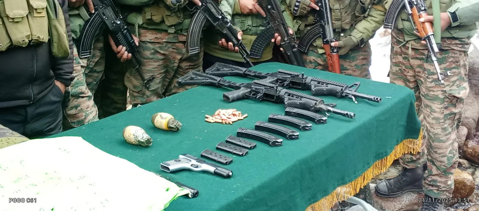 Major terror plot foiled: Security forces recover high-grade weapons near LoC in Handwara