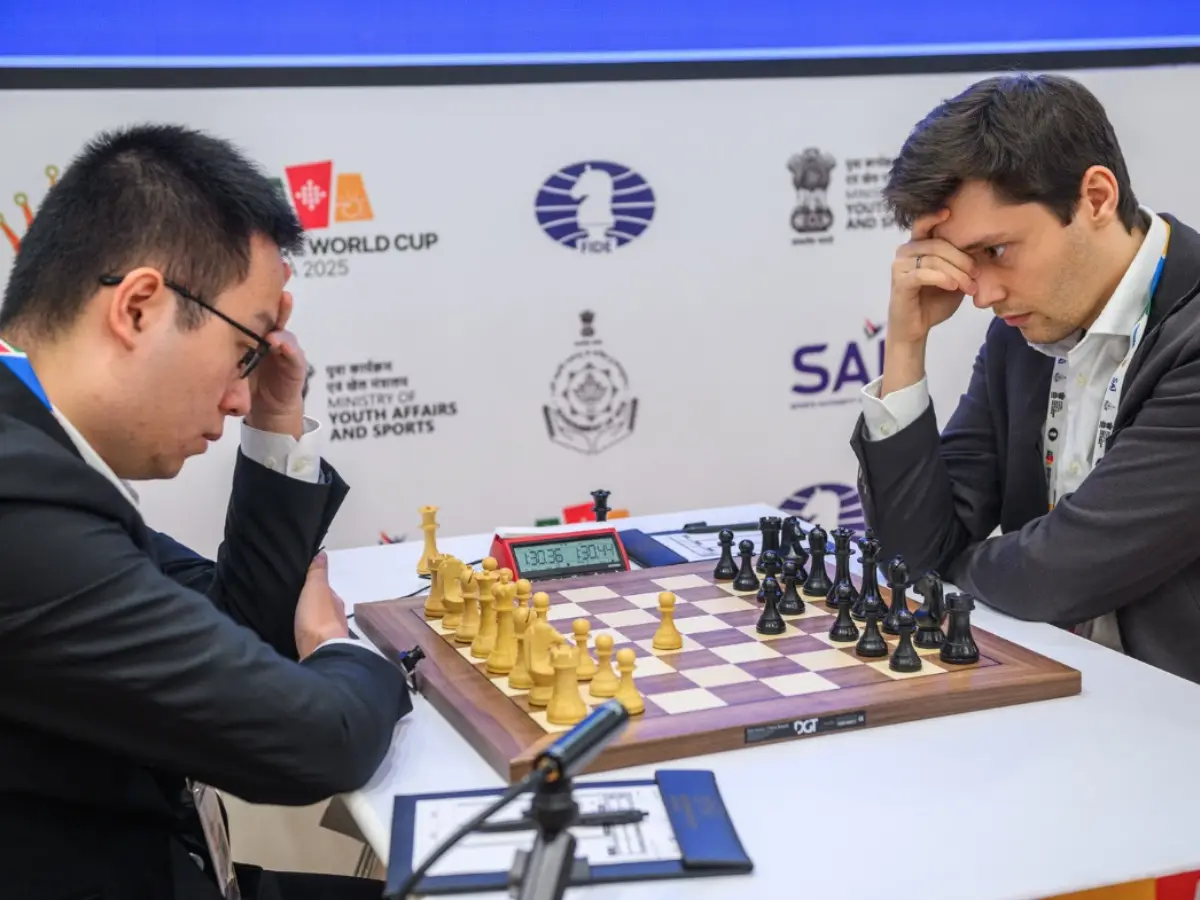 Fide World Cup 2025 First Game Of Wei Yi Esipenko Nodirbek Sindarov
