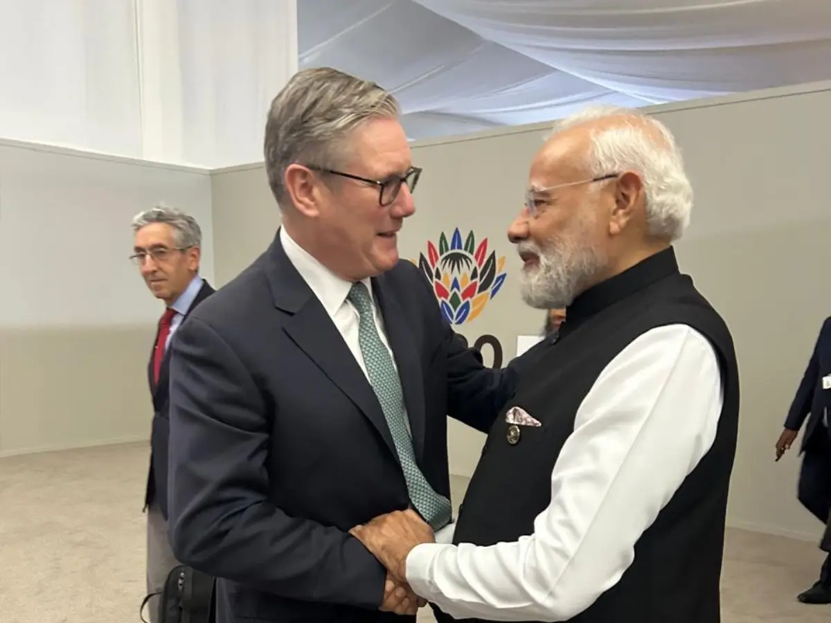 PM Modi meets UK Prime Minister Keir Starmer