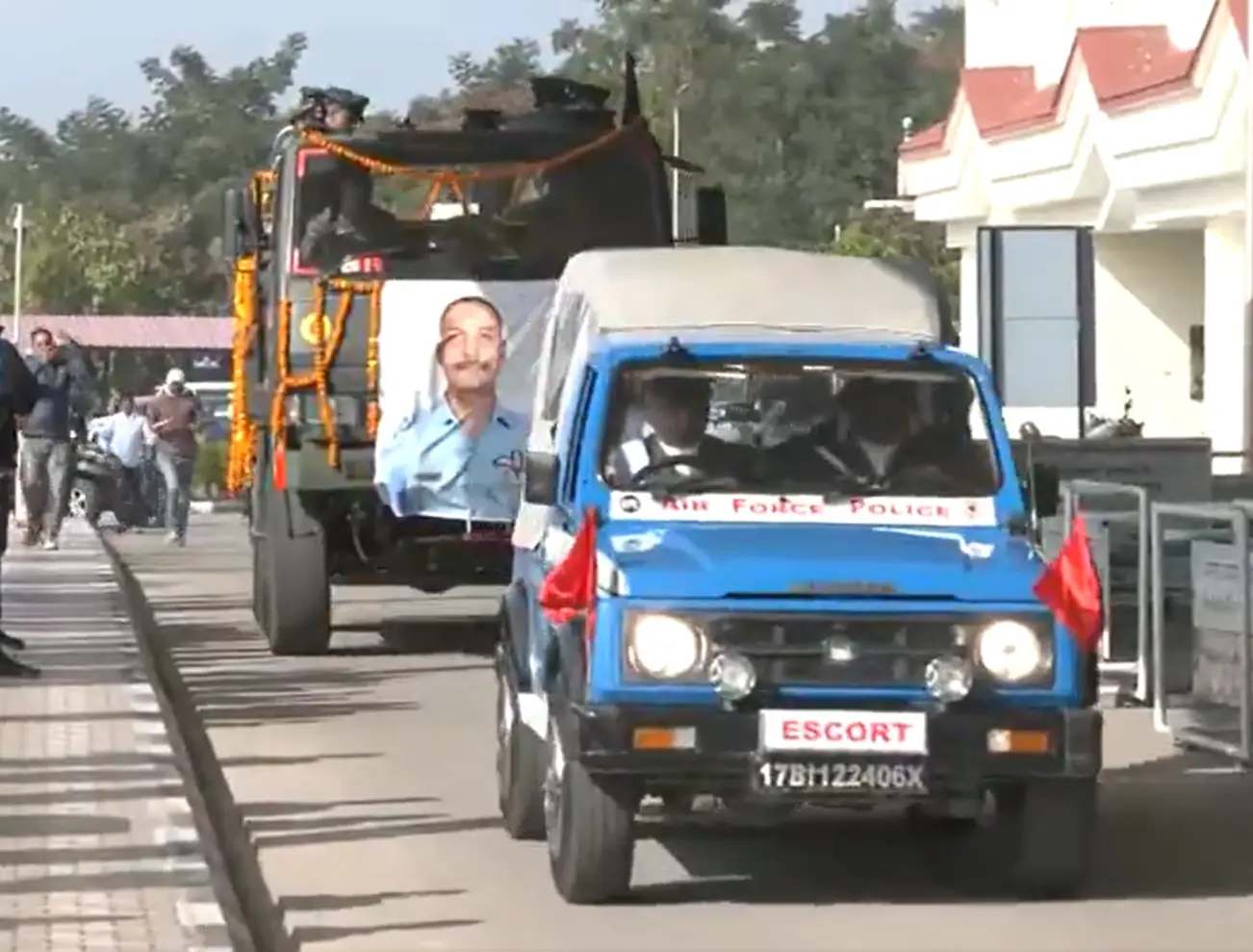 VIDEO: Mortal remains of Wing Commander Namansh Syal reach his native village after Dubai air show crash