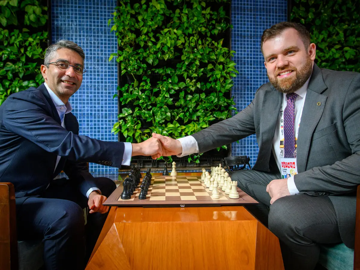 Olympic gold medallist Abhinav Bindra takes a shot at chess at the FIDE World Cup Olympic gold medallist Abhinav Bindra takes a shot at chess at the FIDE World Cup